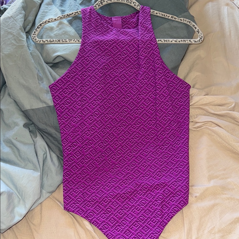 Purple Fendi X Skims Bodysuit